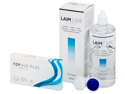TopVue Plus (6 čoček) + roztok Laim-Care 400 ml - Výhodný balíček