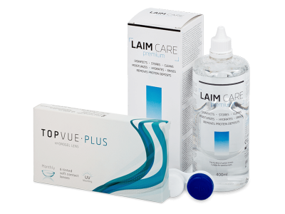 TopVue Plus (6 čoček) + roztok Laim-Care 400 ml - Výhodný balíček