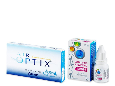 Air Optix Aqua (6 čoček) + oční kapky Gelone - Předchozí design