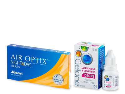 Air Optix Night and Day Aqua (6 čoček) + oční kapky Gelone - Předchozí design