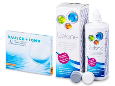 Bausch + Lomb ULTRA for Astigmatism (3 čočky) + roztok Gelone 360 ml