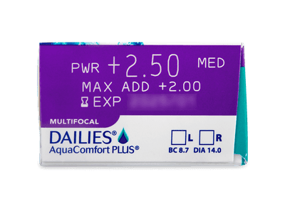 Dailies AquaComfort Plus Multifocal (90 čoček) - Náhled parametrů čoček