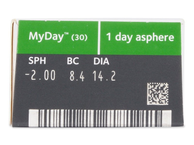 MyDay daily disposable (90 čoček) - Náhled parametrů čoček