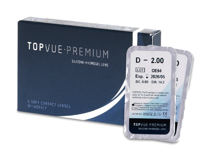 TopVue Premium (1+1 čočka) - Čtrnáctidenní kontaktní čočky