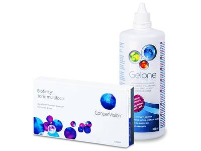Biofinity Toric Multifocal (6 čoček) + roztok Gelone 360 ml - Předchozí design