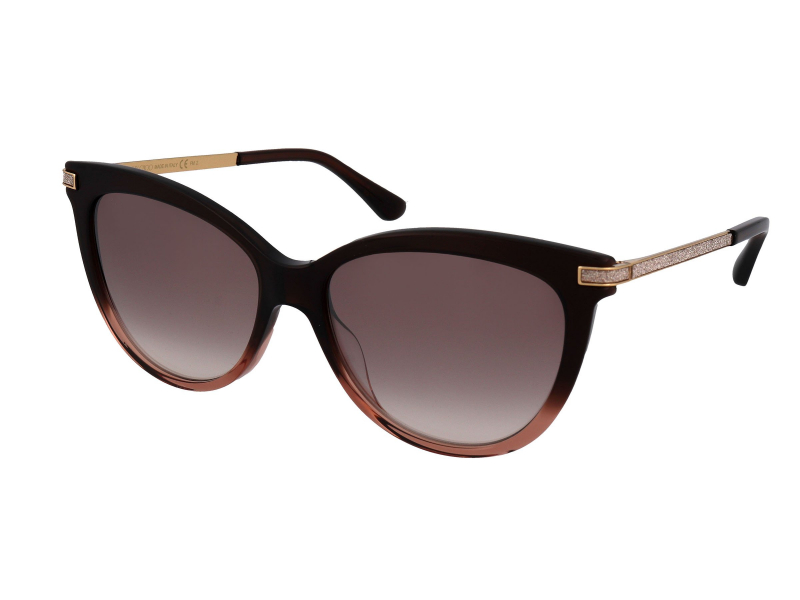 Jimmy Choo - Axelle - Black Acetate and Rose Gold Metal 