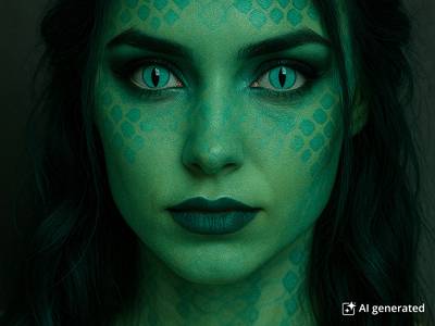 CRAZY LENS - Cat Eye Aqua - nedioptrické jednodenní (2 čočky) - Ilustrační foto