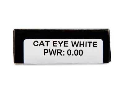 CRAZY LENS - Cat Eye White - nedioptrické jednodenní (2 čočky) - Náhled parametrů čoček