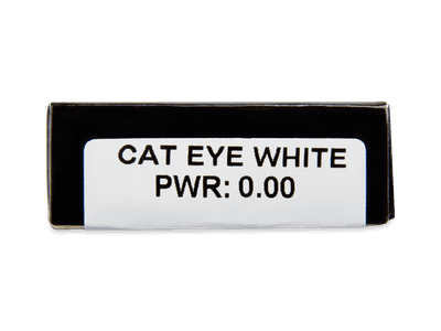 CRAZY LENS - Cat Eye White - nedioptrické jednodenní (2 čočky) - Náhled parametrů čoček