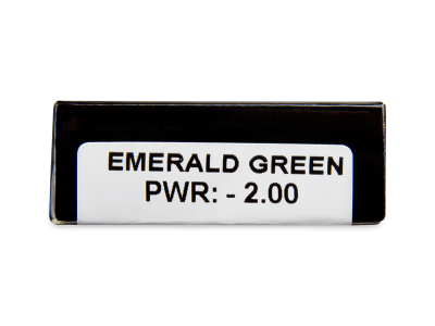 CRAZY LENS - Emerald Green - dioptrické jednodenní (2 čočky) - Náhled parametrů čoček