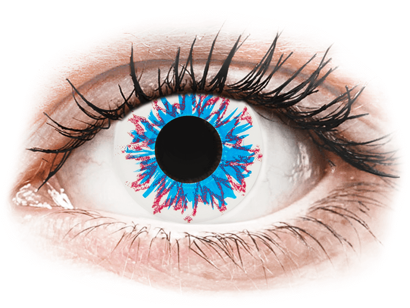 CRAZY LENS - Harlequin - dioptrické jednodenní (2 čočky) - Barevné kontaktní čočky