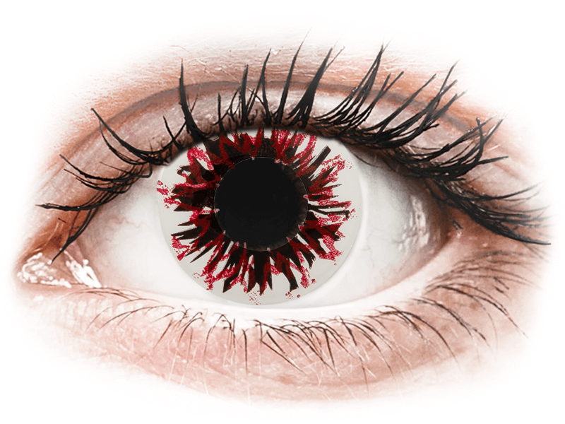 CRAZY LENS - Harlequin Black - nedioptrické jednodenní (2 čočky) - Barevné kontaktní čočky