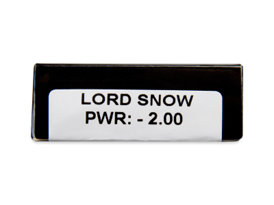 CRAZY LENS - Lord Snow - dioptrické jednodenní (2 čočky) - Náhled parametrů čoček