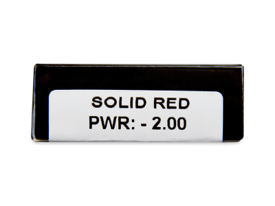 CRAZY LENS - Solid Red - dioptrické jednodenní (2 čočky) - Náhled parametrů čoček