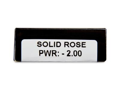 CRAZY LENS - Solid Rose - dioptrické jednodenní (2 čočky) - Náhled parametrů čoček