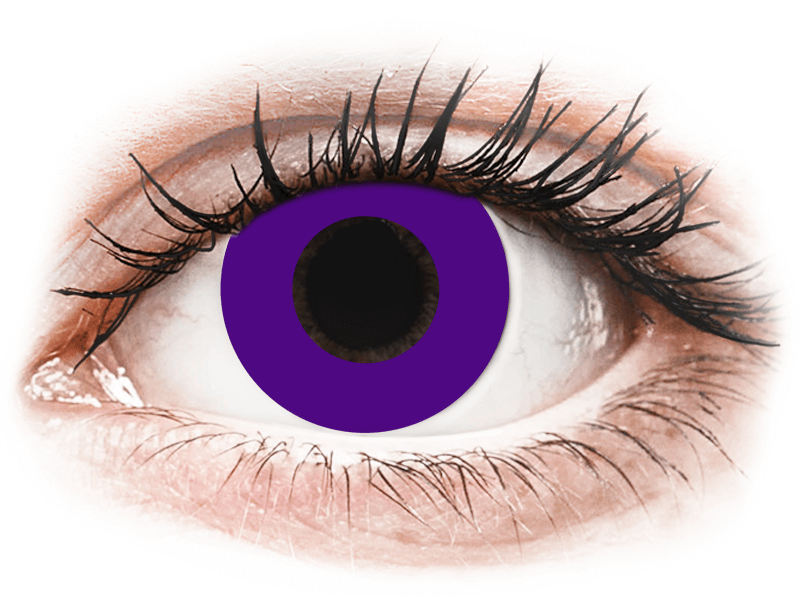 CRAZY LENS - Solid Violet - dioptrické jednodenní (2 čočky) - Barevné kontaktní čočky