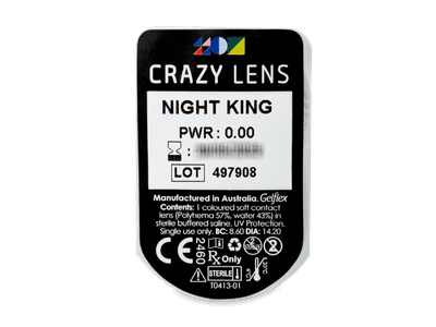 CRAZY LENS - Night King - nedioptrické jednodenní (2 čočky) - Vzhled blistru s čočkou