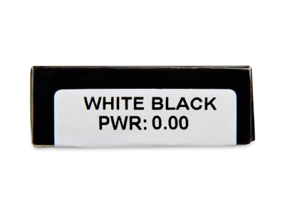 CRAZY LENS - White Black - nedioptrické jednodenní (2 čočky) - Náhled parametrů čoček