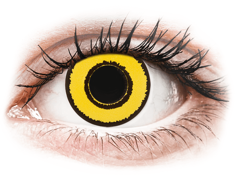 CRAZY LENS - Yellow Twilight - dioptrické jednodenní (2 čočky) - Barevné kontaktní čočky