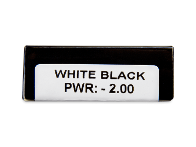CRAZY LENS - White Black - dioptrické jednodenní (2 čočky) - Náhled parametrů čoček