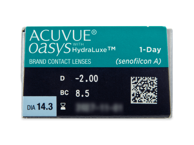 Acuvue Oasys 1-Day with Hydraluxe (30 čoček) - Náhled parametrů čoček