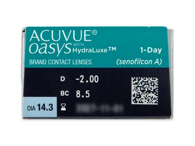 Acuvue Oasys 1-Day with Hydraluxe (30 čoček) - Náhled parametrů čoček