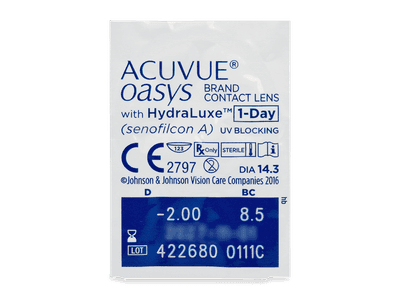 Acuvue Oasys 1-Day with Hydraluxe (30 čoček) - Vzhled blistru s čočkou