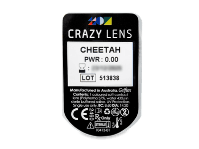 CRAZY LENS - Cheetah - nedioptrické jednodenní (2 čočky) - Vzhled blistru s čočkou