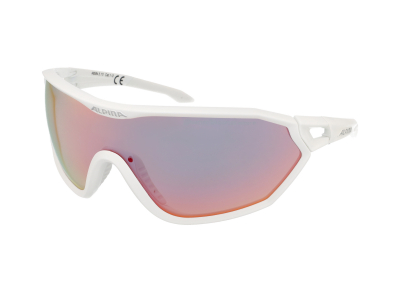 Sluneční brýle Alpina S-Way QVM+ White Matt/Quattro Varioflex Rainbow Mirror 