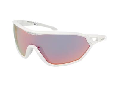 Sluneční brýle Alpina S-Way QVM+ White Matt/Quattro Varioflex Rainbow Mirror