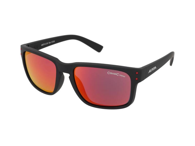 Sluneční brýle Alpina Kosmic Black Matt/Red Mirror 