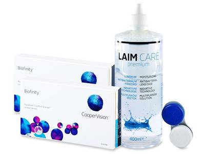 Biofinity (2x3 čočky) + roztok Laim-Care 400 ml