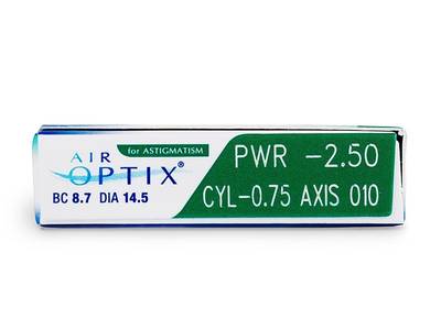 Air Optix for Astigmatism (3 čočky) - Náhled parametrů čoček