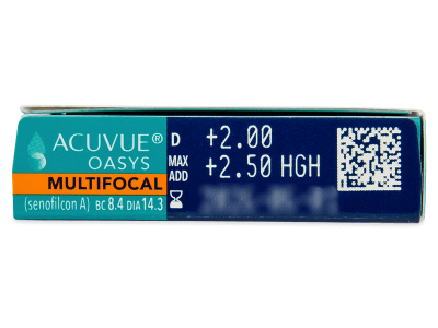 Acuvue Oasys Multifocal (6 čoček) - Náhled parametrů čoček