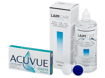 Acuvue Oasys Multifocal (6 čoček) + roztok Laim-Care 400 ml
