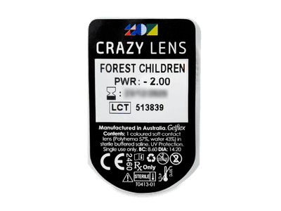 CRAZY LENS - Forest Children - dioptrické jednodenní (2 čočky) - Vzhled blistru s čočkou