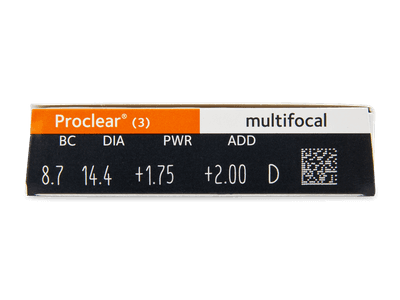 Proclear Multifocal (3 čočky) - Náhled parametrů čoček