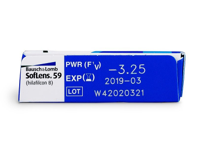 SofLens 59 (6 čoček) - Náhled parametrů čoček