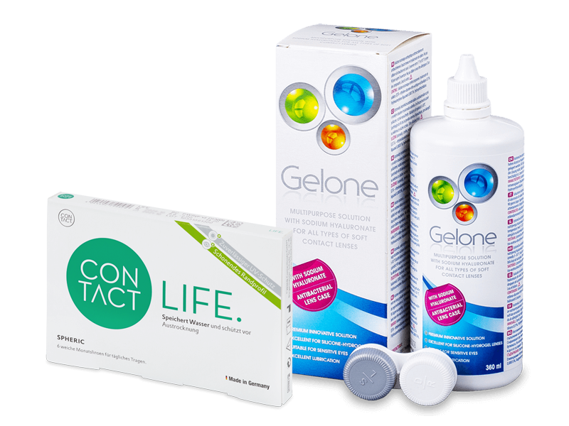 Contact Life spheric (6 čoček) + roztok Gelone 360 ml - Výhodný balíček