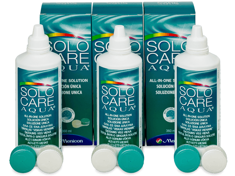 Roztok SoloCare Aqua 3x 360 ml - Výhodné trojbalení roztoku