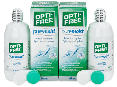 Roztok Opti-Free PureMoist 2x 300 ml  - Výhodné dvojbalení roztoku