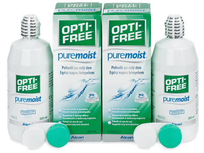 Roztok Opti-Free PureMoist 2x 300 ml - Výhodné dvojbalení roztoku