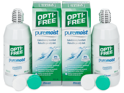 Roztok Opti-Free PureMoist 2x 300 ml  - Výhodné dvojbalení roztoku