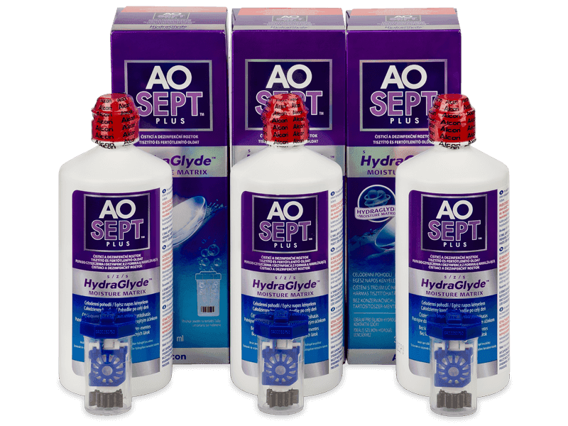 Roztok AO SEPT PLUS HydraGlyde 3x 360 ml - Výhodné trojbalení roztoku