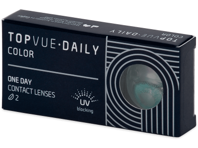 TopVue Daily Color - Turquoise - dioptrické jednodenní (2 čočky) - Barevné kontaktní čočky