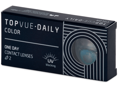 TopVue Daily Color - Brilliant Blue - nedioptrické jednodenní (2 čočky) - Barevné kontaktní čočky
