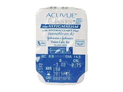 Acuvue Oasys for Astigmatism (6 čoček) - Vzhled blistru s čočkou