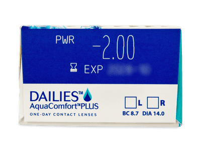 Dailies AquaComfort Plus (30 čoček) - Náhled parametrů čoček