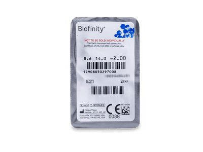 Biofinity (6 čoček) - Vzhled blistru s čočkou