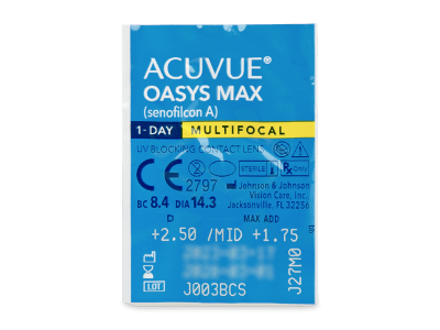 Acuvue Oasys Max 1-Day Multifocal (90 čoček) - Vzhled blistru s čočkou
